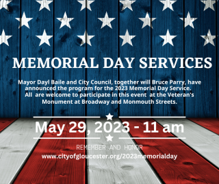 Memorial Day Service Announcement